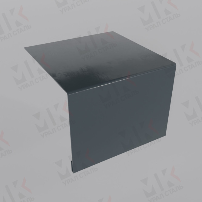 Планка откоса околооконная простая 250х50 мм 0,5 мм Satin RAL 7016 в Алматы