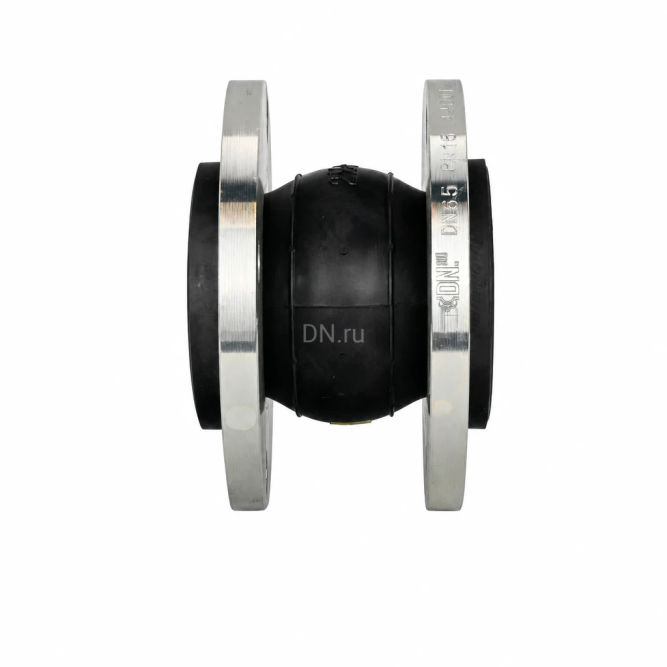 Компенсатор резиновый CR-N25-F Ду25 Ру10/16 KRN, резиновая вставка (корпус) - NBR, тип присоединения - фланцевый, материал фланцев - сталь углеродистая оцинкованная в Алматы