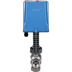 Клапан регулирующий VRg1-31M-PED-T 2″ Ду50 Ру25 двухходовой, односедельный, резьбовой, корпус - нержавеющая сталь AISI304, уплотнение - металл с электроприводом XCK220-1500 AC220V