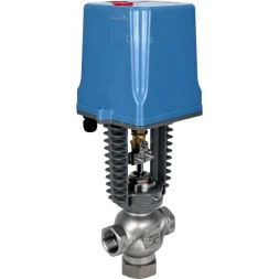 Клапан регулирующий VRg1-31M-PED-T 2″ Ду50 Ру25 двухходовой, односедельный, резьбовой, корпус - нержавеющая сталь AISI304, уплотнение - металл с электроприводом XCK220-1500 AC220V