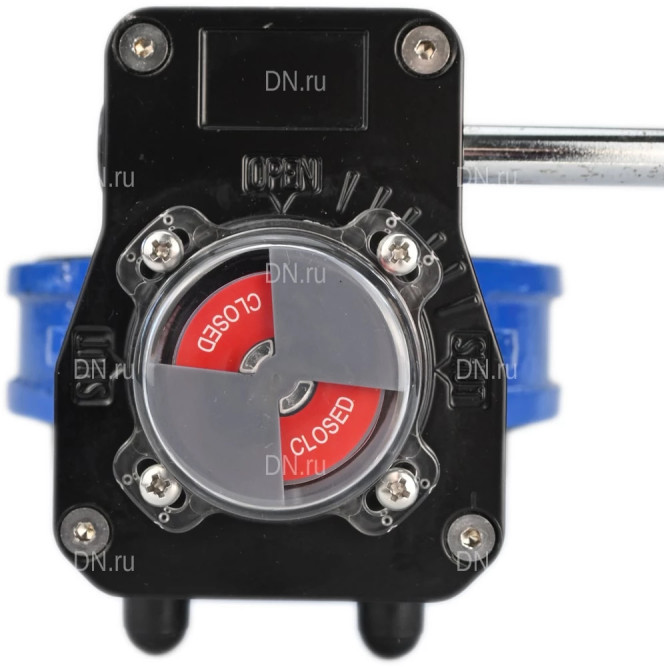 Затвор дисковый поворотный WBV1132N-2W-Fb-H Ду250 Ру16 межфланцевый, корпус - чугун GG25, диск - нержавеющая сталь 316L, уплотнение - NBR, с редуктором HGB RQN3-680Z с индикатором положения в Алматы