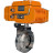 Затвор дисковый поворотный WBV3131S-2W-W-H Ду40 Ру10 под приварку, корпус - пищевая нержавеющая сталь 304, уплотнение - Silicon, с электроприводом QT-N-005EM-A1-220VAC-У1 c датчиком обратной связи и входным управляющим сигналом 4-20мА HARK в Алматы