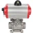 Кран шаровой BV3232P(3pc)-FP-W-ISO-H Ду50 Ру40 полнопроходной двухходовой, нержавеющая сталь SS316, под приварку, уплотнение - PTFE, с пневмоприводом PA-SA-105 с возвратными пружинами, с пневмораспределителем 4M310-08 AC220V в Алматы
