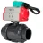 Кран шаровой BV4242E-FP-GRM-ISO Дн80 Ру10 полнопроходной, корпус - НПВХ, шар - НПВХ, уплотнение - EPDM, с пневмоприводом PA-DA-065 и магнитным переключателем ALS200D в Алматы