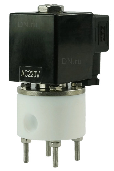 Клапан электромагнитный VS841-VT-NC-220VAC 3/4″ Ду20 Ру6 соленоидный двухходовой, корпус - PTFE, уплотнение - VITON, резьбовой, прямого действия, нормально закрытый, катушка - 220В в Алматы