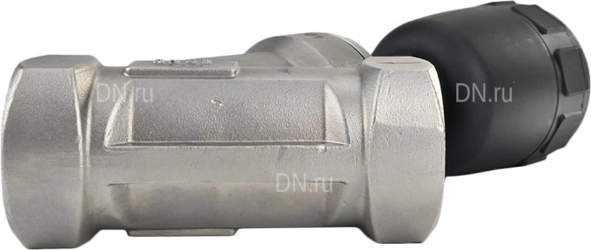 Клапан отсечной пневматический VSP3241P-T-1PNC Ду32 Ру25, корпус - нержавеющая сталь SS316, резьбовой, Y-образный, корпус привода - пластик в Алматы