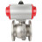 Кран шаровой BV3232P(2pc)-FP-F-ISO-H Ду15 Ру40, корпус - сталь 316, уплотнение - PTFE, полнопроходной фланцевый с пневмоприводом PA-DA-052 двойного действия и пневмораспределителем 4M310-08 AC220V в Алматы