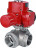 Кран шаровой BV3232P(4pc)-SP-3WL-T-ISO-H Ду65 Ру40 стандартнопроходной трехходовой L-тип, нержавеющая сталь SS316, внутренняя резьба, уплотнение - PTFE, с 1/4-оборотным электроприводом QT-EX-005M-O2-380VAC-У1 в Алматы