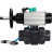 Кран шаровой BV4242E-FP-GRM-ISO Дн65 Ру10 полнопроходной, корпус - НПВХ, шар - НПВХ, уплотнение - EPDM, с пневмоприводом PA-DA-105-1, пневмораспределителем 4V320-08 AC220V и магнитным переключателем ALS200D в Алматы