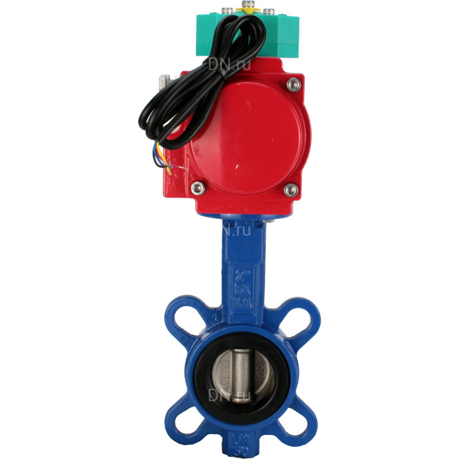 Затвор дисковый поворотный WBV1132N-2W-Fb-H Ду50 Ру16 корпус - чугун GG25, диск - нержавеющая сталь 316L, уплотнение - NBR, с пневмоприводом PA-DA-065 и магнитным переключателем ALS200D в Алматы
