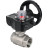 Кран шаровой BV3232P(2pc)-FP-T-ISO-H 3/8″ Ду10 Ру63 полнопроходной двухходовой, нержавеющая сталь SS316, внутренняя резьба, уплотнение - PTFE, с редуктором HGB RQN1-180Z в Алматы