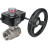 Кран шаровой BV3232P(2pc)-FP-T-ISO-H 3/8″ Ду10 Ру63 полнопроходной двухходовой, нержавеющая сталь SS316, внутренняя резьба, уплотнение - PTFE, с редуктором HGB RQN1-180Z в Алматы