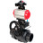 Кран шаровой BV4242E-FP-GRM-ISO Дн25 Ру10 полнопроходной, корпус - НПВХ, шар - НПВХ, уплотнение - EPDM, с пневмоприводом PA-DA-052, пневмораспределителем 4V320-10 AC220V, ручным дублером MON1-250-T26-ISO и БКВ APL-210N в Алматы
