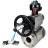 Кран шаровой BV3232P(4pc)-FP-3WL-F Ду100 Ру16 полнопроходной трехходовой, фланцевый, корпус - нержавеющая сталь SS316, с пневмоприводом PA-DA-105-1 двойного действия, пневмораспределителем 4V320-08 AC220V и БКВ APL-510N EX в Алматы