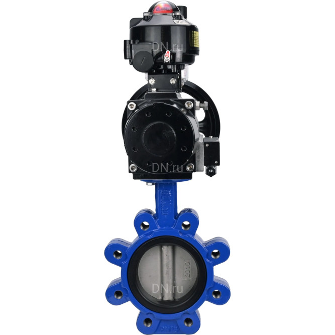 Затвор дисковый поворотный WBV1631E-2W-Fb-H Ду125 Ру16 LUG корпус - чугун QT450, диск - нержавеющая сталь 304, уплотнение - EPDM, с пневмоприводом PA-DA-105-1, пневмораспределителем 4M310-08 AC220V, БКВ APL-510N EX и БПВ AFC2000 в Алматы
