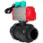 Кран шаровой BV4242E-FP-GRM-ISO Дн20 Ру10 полнопроходной, корпус - НПВХ, шар - НПВХ, уплотнение - EPDM, с пневмоприводом PA-SA-052 и магнитным переключателем ALS200D в Алматы