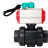 Кран шаровой BV4242E-FP-GRM-ISO Дн20 Ру10 полнопроходной, корпус - НПВХ, шар - НПВХ, уплотнение - EPDM, с пневмоприводом PA-SA-052 и магнитным переключателем ALS200D в Алматы
