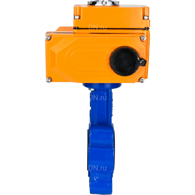 Затвор дисковый поворотный WBV1616N-2W-Fb-H Ду80 Ру16 LUG корпус - чугун QT450, диск - чугун QT450, уплотнение - NBR, межфланцевый, с электроприводом QT-N-005EM-O1-380VAC-У1 380В в Алматы