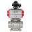 Кран шаровой BV3232P(3pc)-FP-W-ISO-H Ду50 Ру40 полнопроходной двухходовой, нержавеющая сталь SS316, под приварку, уплотнение - PTFE, с пневмоприводом PA-SA-105 и блоком концевых выключателей APL-210N в Алматы