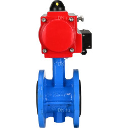 Затвор дисковый поворотный WBV1313E-2W-F-H Ду65 Ру16 фланцевый, корпус - чугун GGG40, диск - чугун GGG40, уплотнение - EPDM, с пневмоприводом PA-DA-105 и пневмораспределителем 4M310-08 DC24V