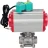 Кран шаровой BV3232P(3pc)-FP-W-ISO-H Ду65 Ру25 полнопроходной, корпус - нержавеющая сталь 316, уплотнение - PTFE, под приварку, с пневмоприводом PA-DA-083, пневмораспределителем 4M310-08 DC24V и магнитным переключателем ALS200D в Алматы
