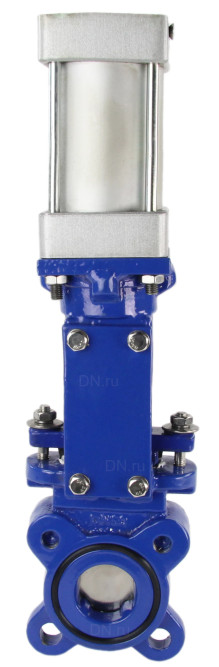 Задвижка шиберная GVKR1331E-2W-Fb-2P Ду250 Ру10 WENZ двусторонняя, межфланцевая, шпиндель - выдвижной, корпус - чугун GGG40, шибер - нержавеющая сталь 304, уплотнение - EPDM, с пневмоприводом в Алматы