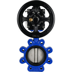 Затвор дисковый поворотный WBV1631N-2W-Fb-H Ду125 Ру16 LUG корпус - чугун QT450, диск - нержавеющая сталь 304, уплотнение - NBR, с пневмоприводом PA-DA-105-1