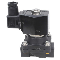 Клапан электромагнитный VS541-ET-NC-220VAC 1/2″ Ду15 Ру7, соленоидный двухходовой, резьбовой, корпус - полиамид PA66, уплотнение - EPDM, нормально-закрытый, прямого действия, катушка - 220В AC