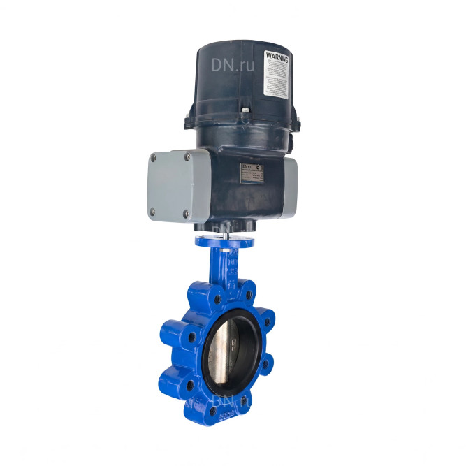 Затвор дисковый поворотный WBV1616N-2W-Fb-H Ду65 Ру16 LUG межфланцевый, корпус - чугун QT450, диск - чугун QT450, уплотнение - NBR, с электроприводом четвертьоборотным QTSA-N-005EM-O0-220VAC с пружинным возвратом в Алматы