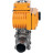 Кран шаровой BV3232P(3pc)-FP-W-ISO-H LONG Ду32 Ру40 полнопроходной, корпус - нержавеющая сталь 316, уплотнение - PTFE, под приварку, с 1/4-оборотным электроприводом QT-N-005EM-O1-380VAC-У1 380В в Алматы