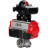 Кран шаровой BV3232P(4pc)-SP-3WL-T-ISO-H Ду20 Ру63 стандартнопроходной трехходовой L-тип, нерж. сталь SS316, внутренняя резьба, уплотнение - PTFE, пн.приводом PA-SA-052, пн.распределителем 4M310-08 AC220V и БКВ APL-210N в Алматы