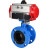 Затвор дисковый поворотный WBV1313E-2W-F-H Ду80 Ру16 фланцевый, корпус - чугун GGG40, диск - чугун GGG40, уплотнение - EPDM, с пневмоприводом PA-DA-105 и пневмораспределителем 4M310-08 DC24V в Алматы