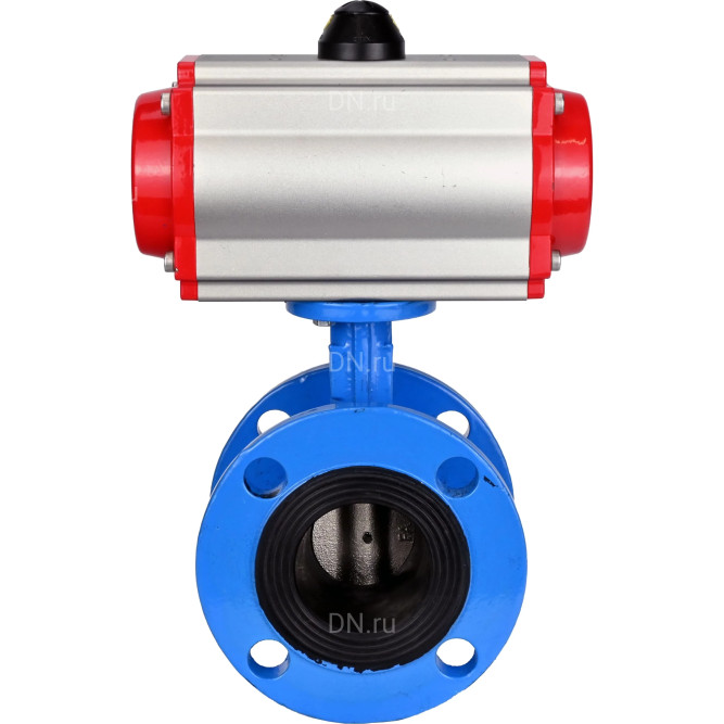 Затвор дисковый поворотный WBV1313E-2W-F-H Ду80 Ру16 фланцевый, корпус - чугун GGG40, диск - чугун GGG40, уплотнение - EPDM, с пневмоприводом PA-DA-105 и пневмораспределителем 4M310-08 DC24V в Алматы