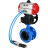 Затвор дисковый поворотный WBV1313E-2W-F-H Ду150 Ру16 фланцевый, корпус - чугун GGG40, диск - чугун GGG40, EPDM, с пневмоприводом PA-DA-130, пневмораспределителем 4V320-08 AC220V и ручным дублером MON1-250-T26-ISO в Алматы