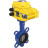 Затвор дисковый поворотный WBV1432E-2W-Fb-H Ду250 Ру16, корпус - чугун GGG50, диск - нержавеющая сталь 316L, уплотнение - EPDM, с электроприводом QT-N-040EM-O1-24ВDC-У1 24В в Алматы