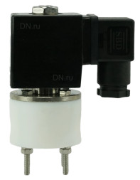 Клапан электромагнитный VS841-VT-NC-24VDC 1/8″ Ду2.5 Ру4 соленоидный двухходовой, корпус - PTFE, уплотнение - VITON, резьбовой, прямого действия, нормально закрытый, катушка - 24В