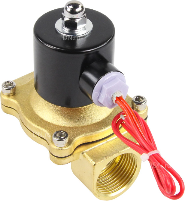 Клапан электромагнитный VS100-VT-NC-220VAC 1″ Ду25 Ру10, соленоидный двухходовой, корпус - латунь, уплотнение - Viton, резьбовой, нормально-закрытый, прямого действия, катушка - 220В в Алматы