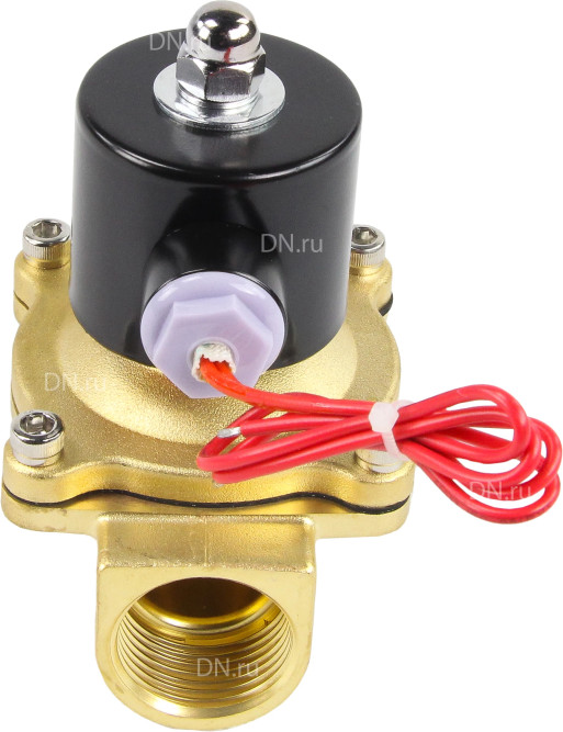 Клапан электромагнитный VS100-VT-NC-220VAC 1″ Ду25 Ру10, соленоидный двухходовой, корпус - латунь, уплотнение - Viton, резьбовой, нормально-закрытый, прямого действия, катушка - 220В в Алматы