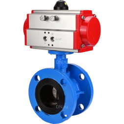 Затвор дисковый поворотный WBV1313E-2W-F-H Ду125 Ру16 фланцевый, корпус - чугун GGG40, диск - чугун GGG40, уплотнение - EPDM, с пневмоприводом PA-DA-130 двойного действия
