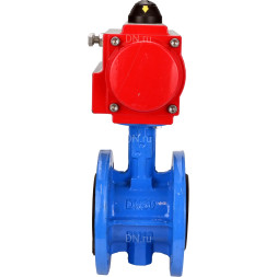 Затвор дисковый поворотный WBV1313E-2W-F-H Ду125 Ру16 фланцевый, корпус - чугун GGG40, диск - чугун GGG40, уплотнение - EPDM, с пневмоприводом PA-DA-130 двойного действия