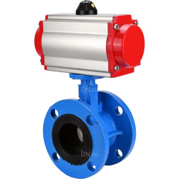 Затвор дисковый поворотный WBV1313E-2W-F-H Ду125 Ру16 фланцевый, корпус - чугун GGG40, диск - чугун GGG40, уплотнение - EPDM, с пневмоприводом PA-DA-130 двойного действия