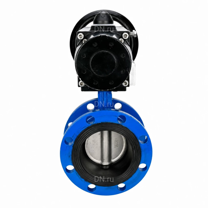 Затвор дисковый поворотный WBV1331E-2W-F-H Ду65 Ру16 фланцевый, корпус - чугун GGG40, диск - нержавеющая сталь 304, уплотнение - EPDM, с пневмоприводом PA-DA-105-1 в Алматы
