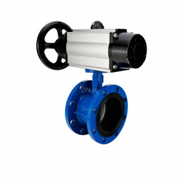 Затвор дисковый поворотный WBV1331E-2W-F-H Ду65 Ру16 фланцевый, корпус - чугун GGG40, диск - нержавеющая сталь 304, уплотнение - EPDM, с пневмоприводом PA-DA-105-1
