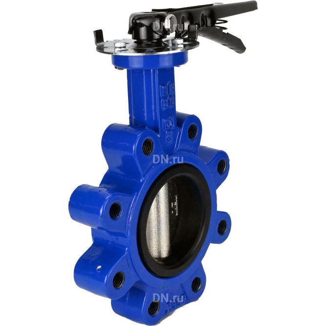 Затвор дисковый поворотный WBV1616E-2W-Fb-H Ду125 Ру16 LUG межфланцевый, корпус - чугун QT450, диск - чугун QT450, уплотнение - EPDM, с рукояткой в Алматы