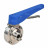 Затвор дисковый поворотный WBV3131E-2W-T-H Ду40 Ру10 резьбовой, пищевая нержавеющая сталь 304, уплотнение – EPDM, с рукояткой в Алматы
