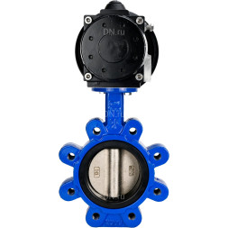 Затвор дисковый поворотный WBV1616E-2W-Fb-H Ду125 Ру16 LUG корпус - чугун QT450, диск - чугун QT450, уплотнение - EPDM, с пневмоприводом PA-DA-105-1