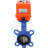 Затвор дисковый поворотный WBV1432E-2W-Fb-H Ду40 Ру16, корпус - чугун GGG50, диск - нержавеющая сталь 316L, уплотнение - EPDM, с электроприводом QT-N-003EM-O1-220VAC-У1 MINI 220В в Алматы