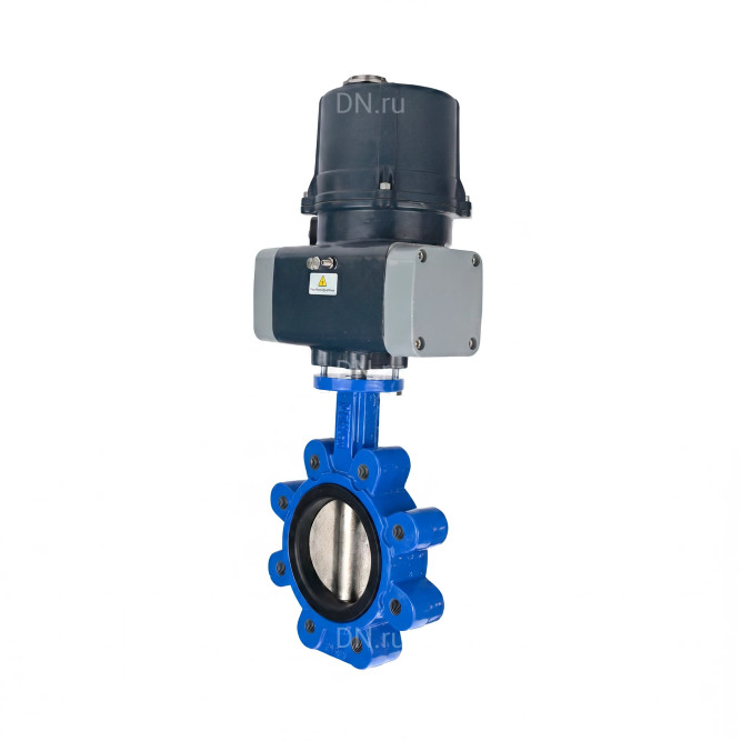 Затвор дисковый поворотный WBV1616N-2W-Fb-H Ду125 Ру16 LUG межфланцевый, корпус - чугун QT450, диск - чугун QT450, уплотнение - NBR, с электроприводом четвертьоборотным QTSA-N-014EM-O0-220VAC с пружинным возвратом в Алматы