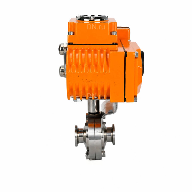 Затвор дисковый поворотный WBV3131S-2W-C-H Ду50 Ру10 кламповый, корпус - пищевая нержавеющая сталь 304, уплотнение - Silicon, с электроприводом QT-N-005EM-A1-220VAC-У1 c датчиком обратной связи и входным управляющим сигналом 4-20мА HARK в Алматы