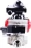 Кран шаровой BV3232P(4pc)-SP-3WL-T-ISO-H Ду32 Ру63 стандартнопроходной трехходовой L-тип, нерж. сталь SS316, внутренняя резьба, уплотнение - PTFE, пн.приводом PA-SA-065, пн.распределителем 4M310-08 AC220V и БКВ APL-210N в Алматы